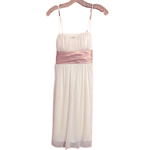 studio y white and gold spaghetti strap dress